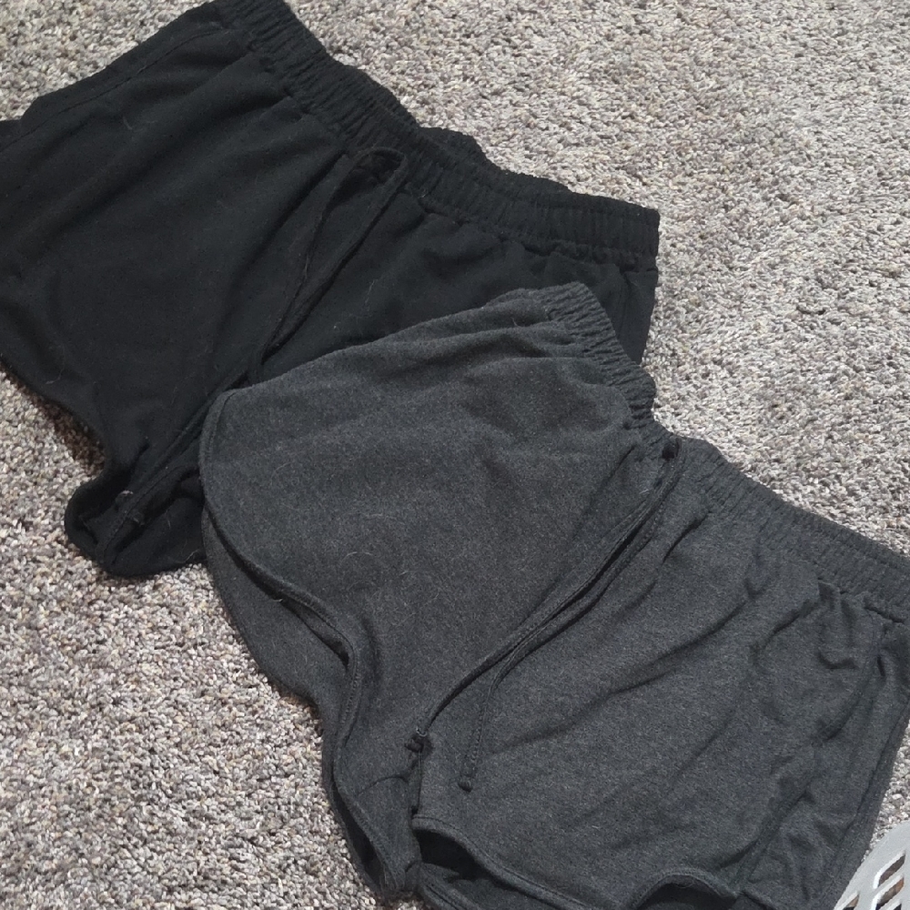 Black and Gray Shorts Set